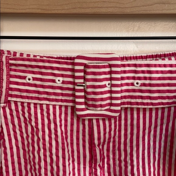 A New Day Pink Seersucker Belt Buckle Shorts - Picture 4 of 7